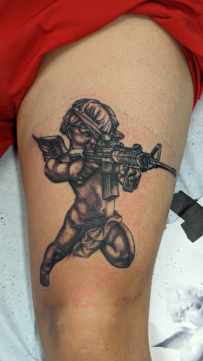 Explore lady justice tattoo ideas, creative tattoo ideas in Saint Paul Park, available at Lady Liberty Tattoo