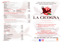 Menu / carte de Pizzeria La Cicogna à San Lazzaro di Savena