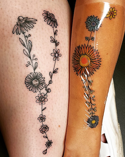 Explore lab tattoo ideas, creative tattoo ideas in Conowingo, available at In Bloom Tattoo