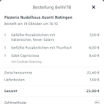 Photo n°1 de l'avis de Marcel. fait le 25/10/2023 à 23:30 sur le  Pizzeria Avanti à Ratingen