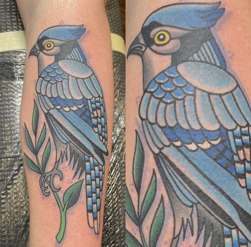 Explore space sleeve tattoo ideas, creative tattoo ideas in Charleston, available at Bare Knuckles Tattoos