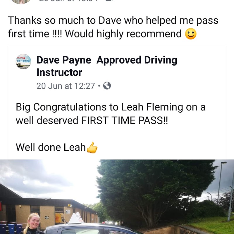 Dave Payne Approved Driving Instructor