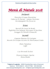 Menu du Le Sorgenti del Laghetto - Osteria Ristorante Pizzeria à Gombito