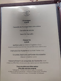 Menu du Comptoir du Sixième à Lyon