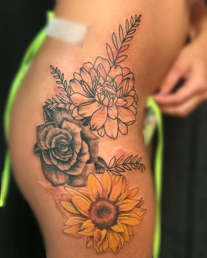 Explore tattoo leg sleeve ideas, creative tattoo ideas in Ocala, available at The Tattoo Gallery of Ocala LLC