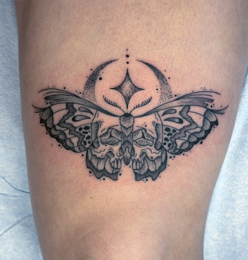 Explore cheating death tattoo ideas, creative tattoo ideas in Savannah, available at Savannah Ink Tattoo