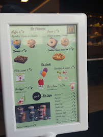 Menu / carte de McDonald's à Chaumont