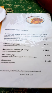 Menu / carte de Osteria Sotto Le Logge à Montepescali