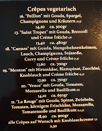 Menu / carte de Creperie Le Bistro 38 à Halberstadt