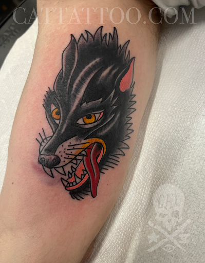 Explore side of hand tattoo ideas, creative tattoo ideas in Addison, available at Cat Tattoo