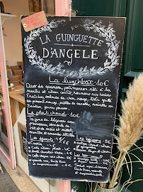 Menu / carte de La Guinguette d’Angèle à Paris