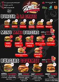 Menu / carte de Bike Burger à Élancourt