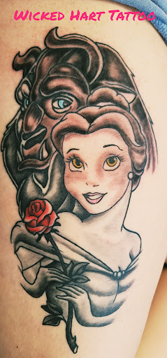 Explore mens name tattoo ideas, creative tattoo ideas in Latrobe, available at Wicked Hart Tattoo