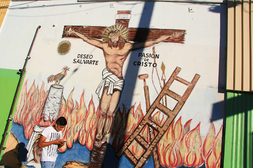 Jesus mural, Pasion de Cristo