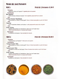 Restaurant indien Sangam à Bensheim - menu / carte