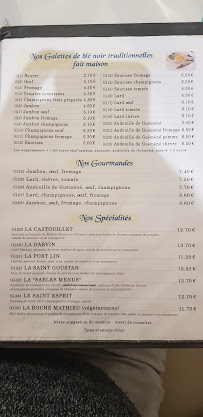 Crêperie du Port à Le Croisic menu