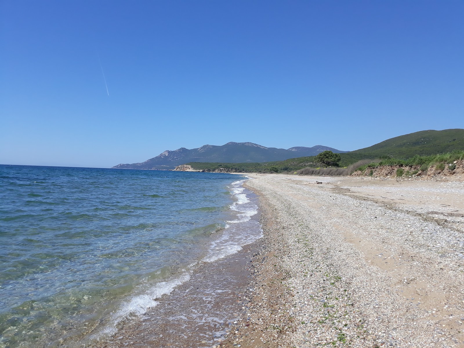 Foto di Mesimvria Zoni beach con una superficie del sabbia con ciottolame