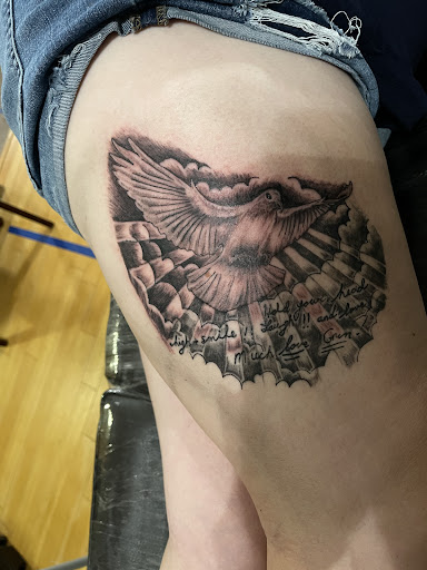 Explore blue rose tattoo ideas, creative tattoo ideas in Plattsburgh, available at Ink by Lace LLC