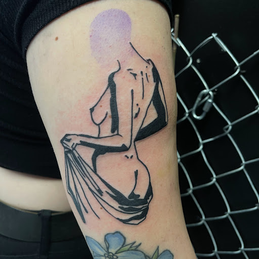 Explore aquarius tattoo ideas for men, creative tattoo ideas in Buffalo, available at True Gloom Tattoo Studio