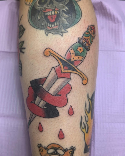 Explore jawline tattoo ideas, creative tattoo ideas in Staten Island, available at Saints Abode Studio