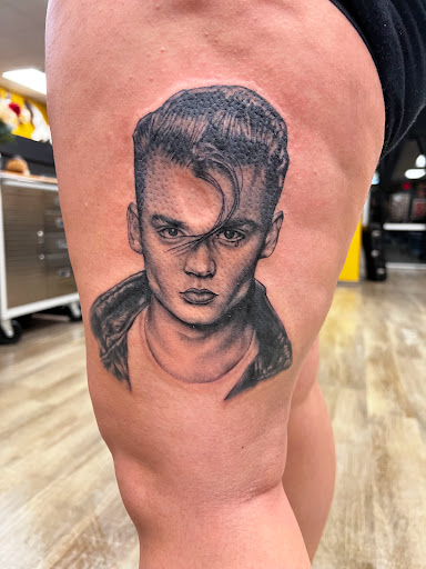 Explore moon tattoo ideas for guys, creative tattoo ideas in Channahon, available at Supersauce Tattoo Company