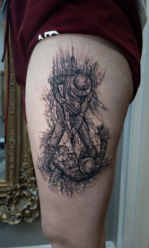 Explore rocky tattoo ideas, creative tattoo ideas in San Marcos, available at The War Room Tattoo Studio (By Appointment only)