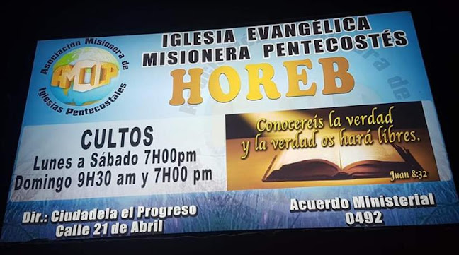 Iglesia Evangélica Misionera Pentecostés Horeb - AMIP - Portoviejo
