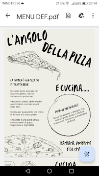 Carte du L'Angolo della Pizza e Cucina... à Marina di Massa