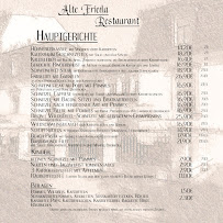 Menu du Alte Frieda Restaurant à Zerbst