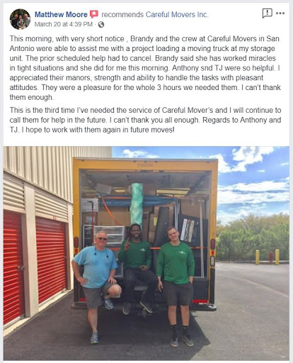 Moving Company «Careful Movers, Inc.», reviews and photos, 8309 Speedway Dr, San Antonio, TX 78230, USA