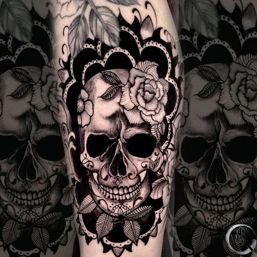 Explore cute spooky tattoo ideas, creative tattoo ideas in Kissimmee, available at Fallen Sparrow Tattoo Co