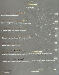 Menu du Vattani Elegant Italian Restaurant & Cocktail Bar à Rome