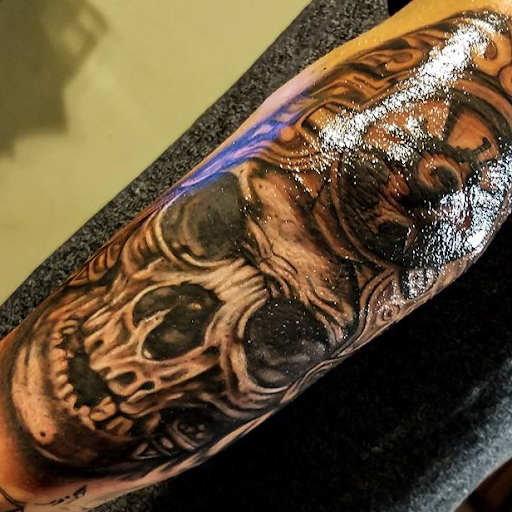 Explore marker tattoo ideas, creative tattoo ideas in Rogers, available at Ink Solutions Tattoo