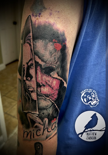 Explore polynesian sleeve tattoo ideas, creative tattoo ideas in Nashville, available at RedBird Tattoo