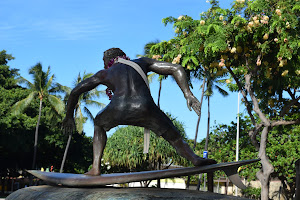 Surfer on a Wave, Art Statue