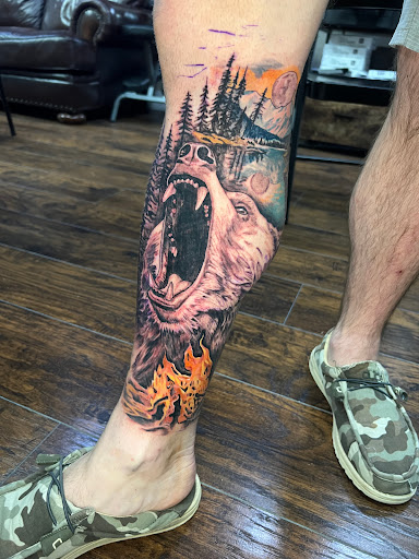 Explore elvis tattoo ideas, creative tattoo ideas in Roanoke, available at Saint Cecilias Art Studio