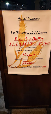 Restaurant de hamburgers La Taverna del Grano à Rome (la carte)