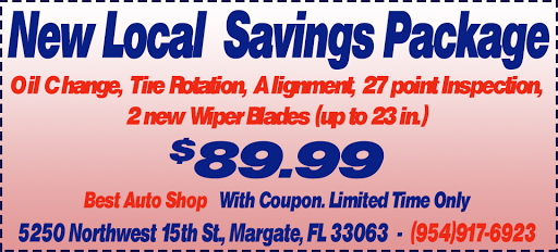 Auto Repair Shop «Best Auto Margate», reviews and photos, 5250 NW 15th St, Margate, FL 33063, USA