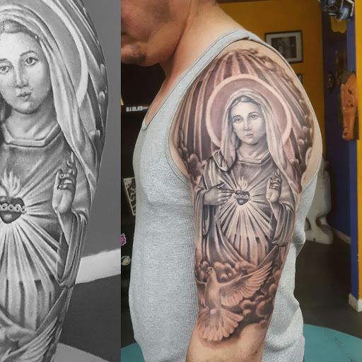 Explore jungle tattoo ideas, creative tattoo ideas in Houston, available at Los Muertos Tattoo Studio and Art Gallery
