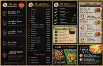 Menu du Black Panda à Mâcon