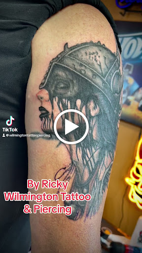 Explore aztec sleeve tattoo ideas for men, creative tattoo ideas in Wilmington, available at Wilmington Tattoo & Piercing