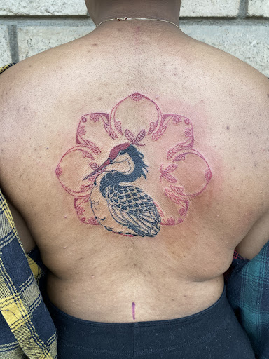 Explore flower shoulder tattoo ideas, creative tattoo ideas in Los Alamitos, available at Mr. Inkwells Classy Tattoos