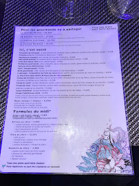 Restaurant français Les Artistes à Massy (le menu)