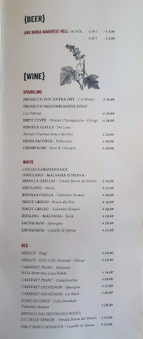 Rifugio Tamai à Sutrio menu