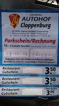 Restaurant 24-TOTAL Autohof Cloppenburg à Cloppenburg - menu / carte