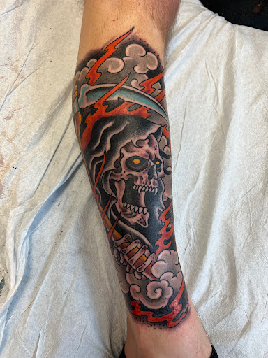 Explore elephant tattoo ideas for guys, creative tattoo ideas in Mount Pleasant, available at Goos Tattoo Shop