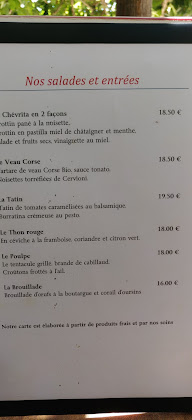 menu du restaurants U Santa Marina à Porto-Vecchio