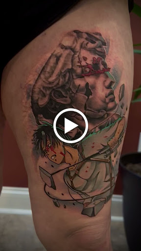 Explore front shoulder tattoo ideas, creative tattoo ideas in Nashville, available at RedBird Tattoo