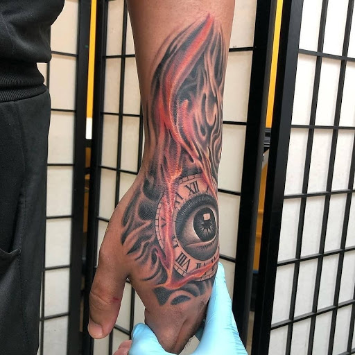 Explore diesel mechanic tattoo ideas, creative tattoo ideas in Abington, available at Tattoo Galaxy (Abington) Piercing and Custom Tattoos