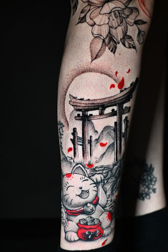 Explore tree tattoo sleeve ideas, creative tattoo ideas in Clarksville, available at Dark Raine Tattoo